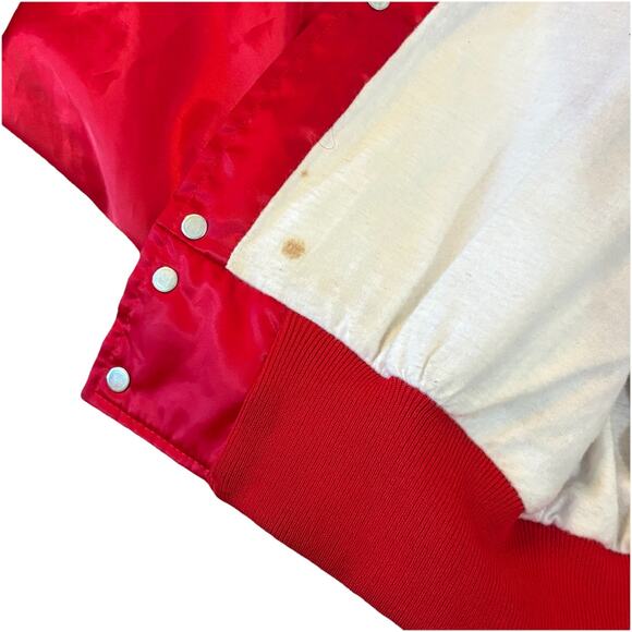 Vintage Dentyne Racing Red Satin Bomber Logo Jacket Size L Gum - VERY RARE - Picture 7 of 9